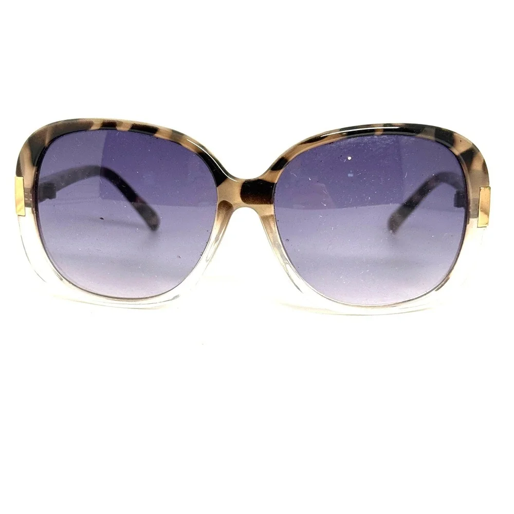 Banana Republic Womens Sunglasses Tortoise Gold Purple Gradient Oversized‎ 07908